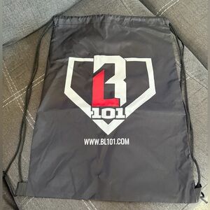 BL101 Black Drawstring Bag Baseball Lifestyle 101